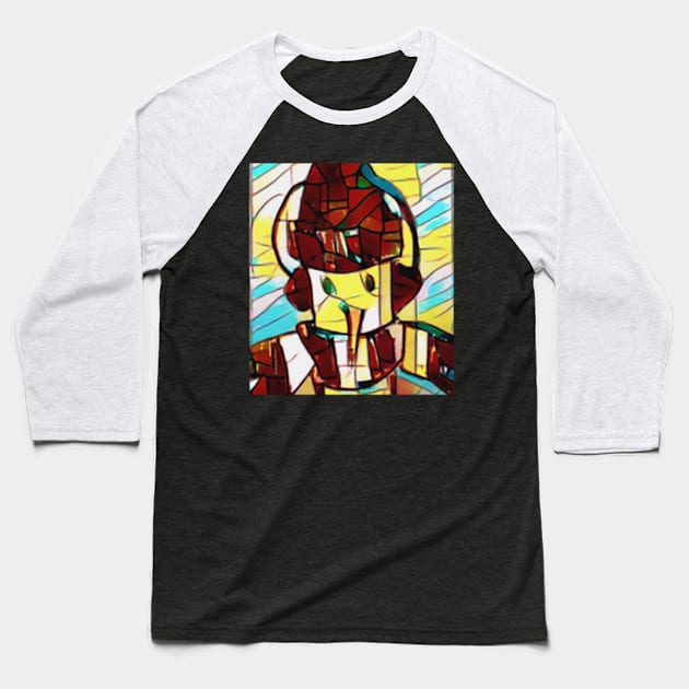 Punpun Stained Glass Baseball T-Shirt by Kanalmaven